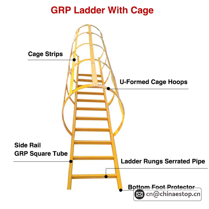 GRP Ladder With Cage