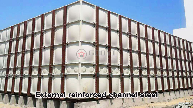 4.5m Painted external reinforced channel steel for GRP water tank
