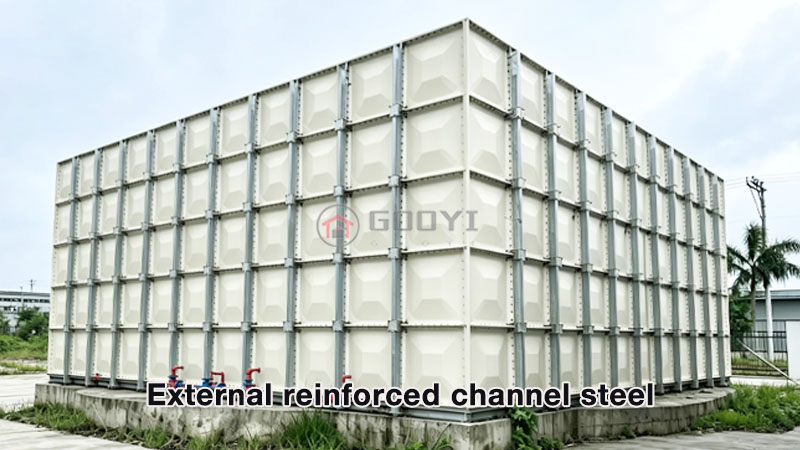4m Galvanized external reinforced channel steel for GRP sectional water tank