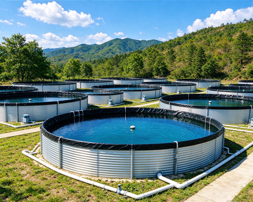 Aquaculture Fish Farming Equipment Round Pvc Tarpaulin Fish Pond Liner