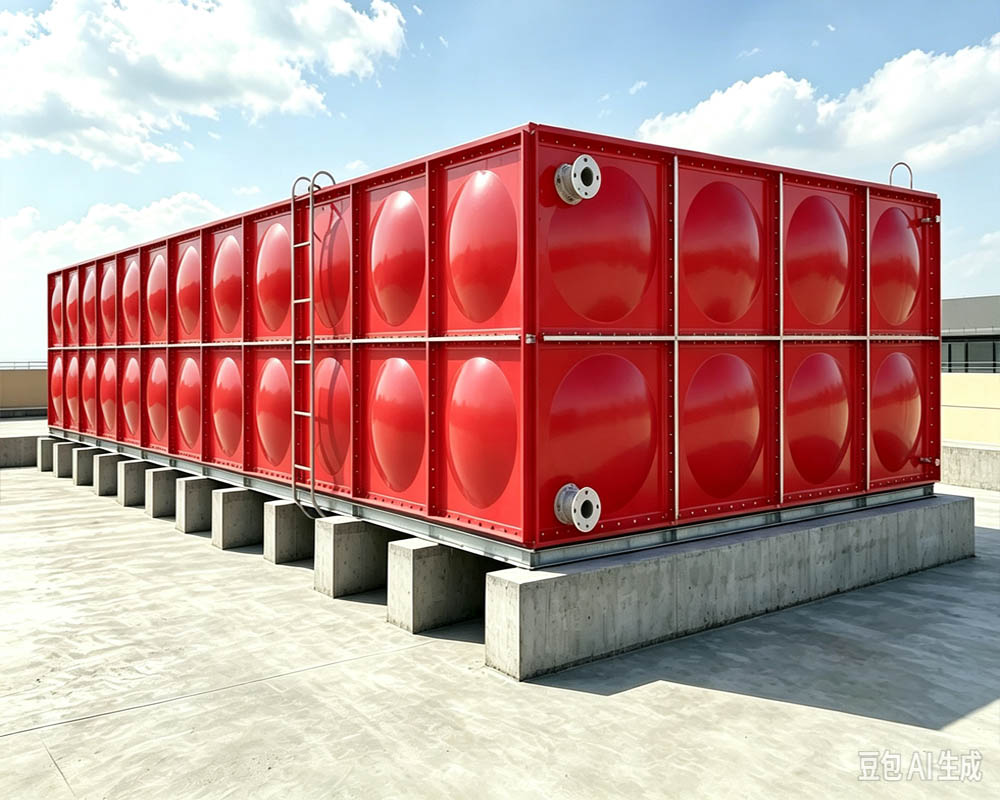 GRP Water Storage Modular Tank Red Color