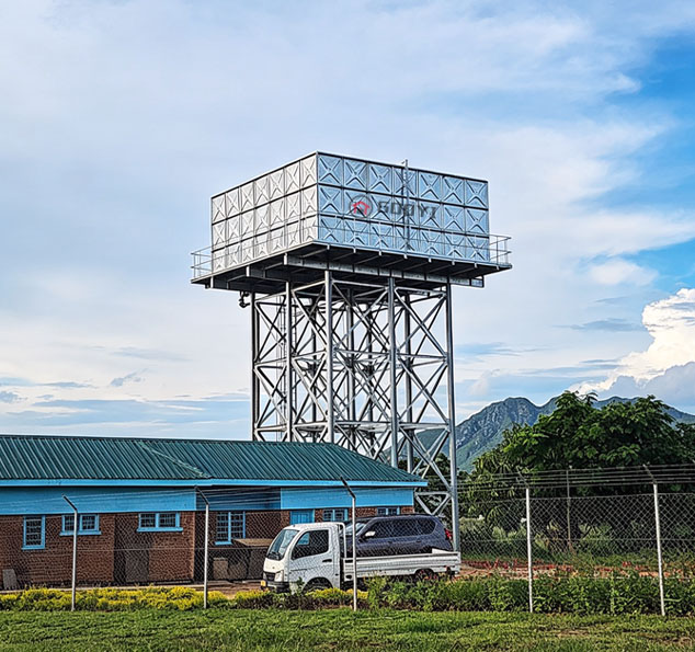HDG Water Tanks with Steel Tower
