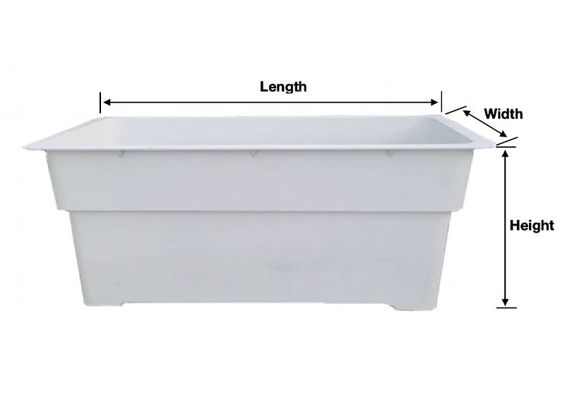 SMC Fiberglass Planter Dimension